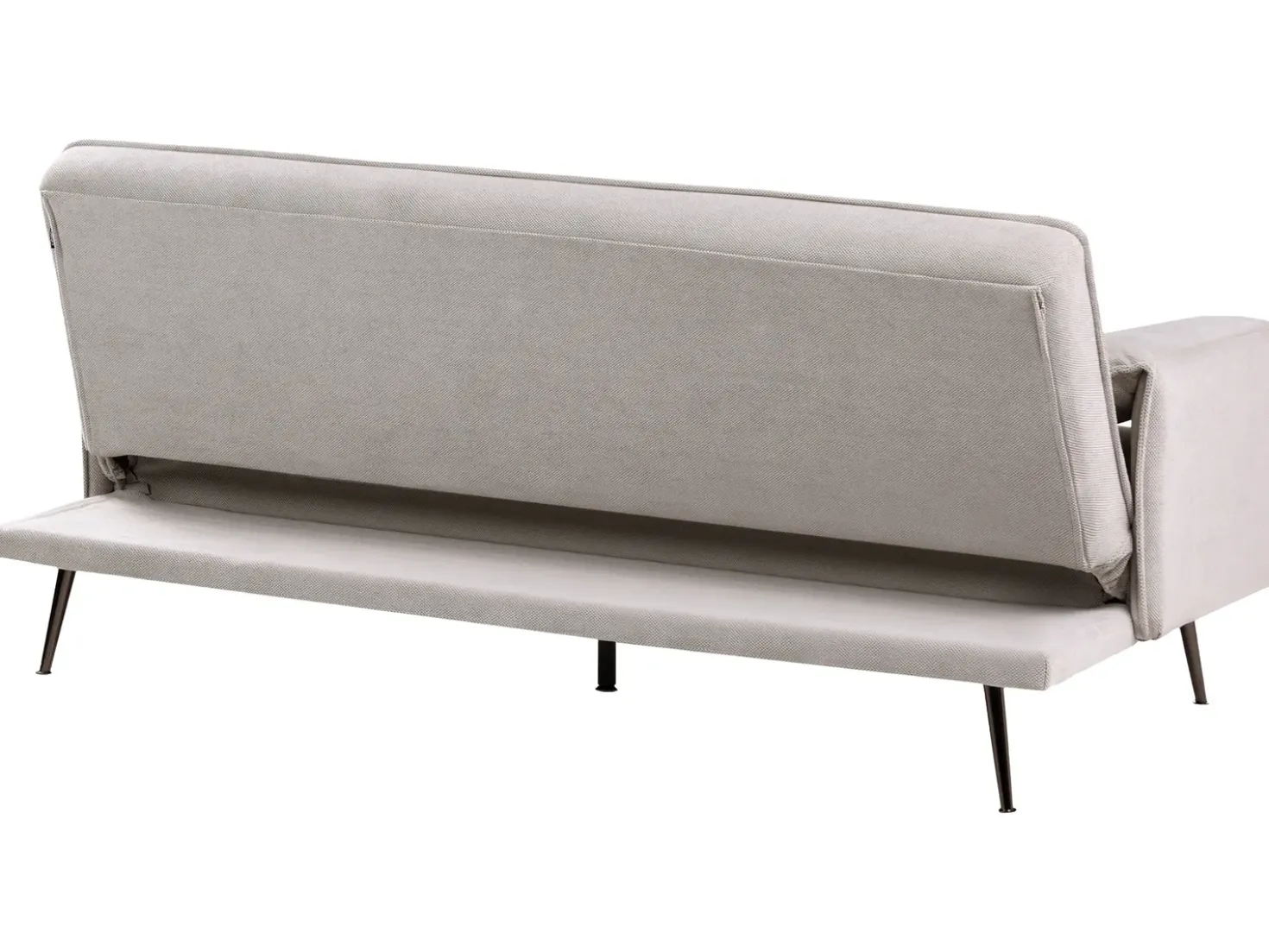 Divano letto 3 posti VAYLA Tessuto Grigio
