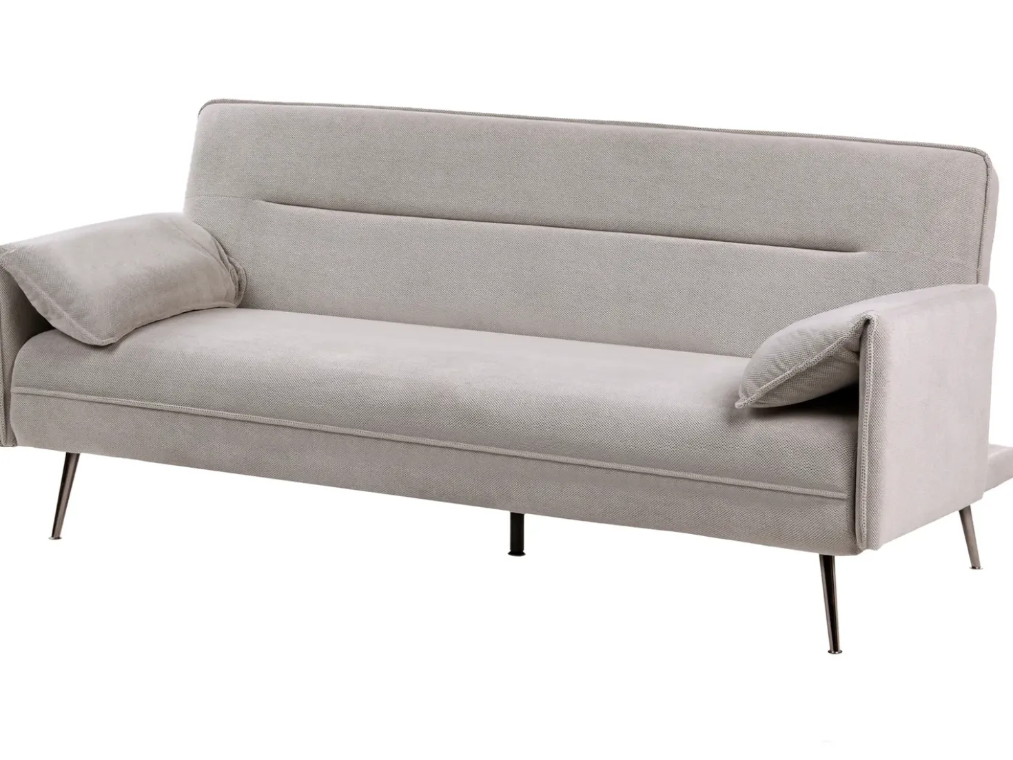 Divano letto 3 posti VAYLA Tessuto Grigio
