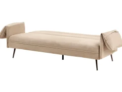 Divano letto 3 posti VAYLA Tessuto Marrone chiaro
