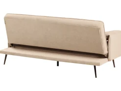 Divano letto 3 posti VAYLA Tessuto Marrone chiaro