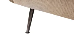 Divano letto 3 posti VAYLA Tessuto Marrone chiaro