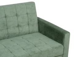 Divano letto 3 posti VEHKOO Tessuto Verde scuro
