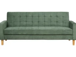 Divano letto 3 posti VEHKOO Tessuto Verde scuro