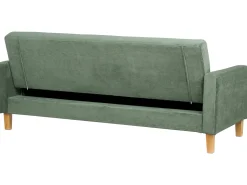 Divano letto 3 posti VEHKOO Tessuto Verde scuro