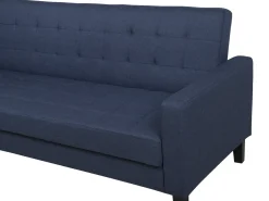 Divano letto 3 posti VEHKOO Tessuto Blu scuro