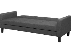 Divano letto 3 posti VEHKOO Tessuto Grigio scuro