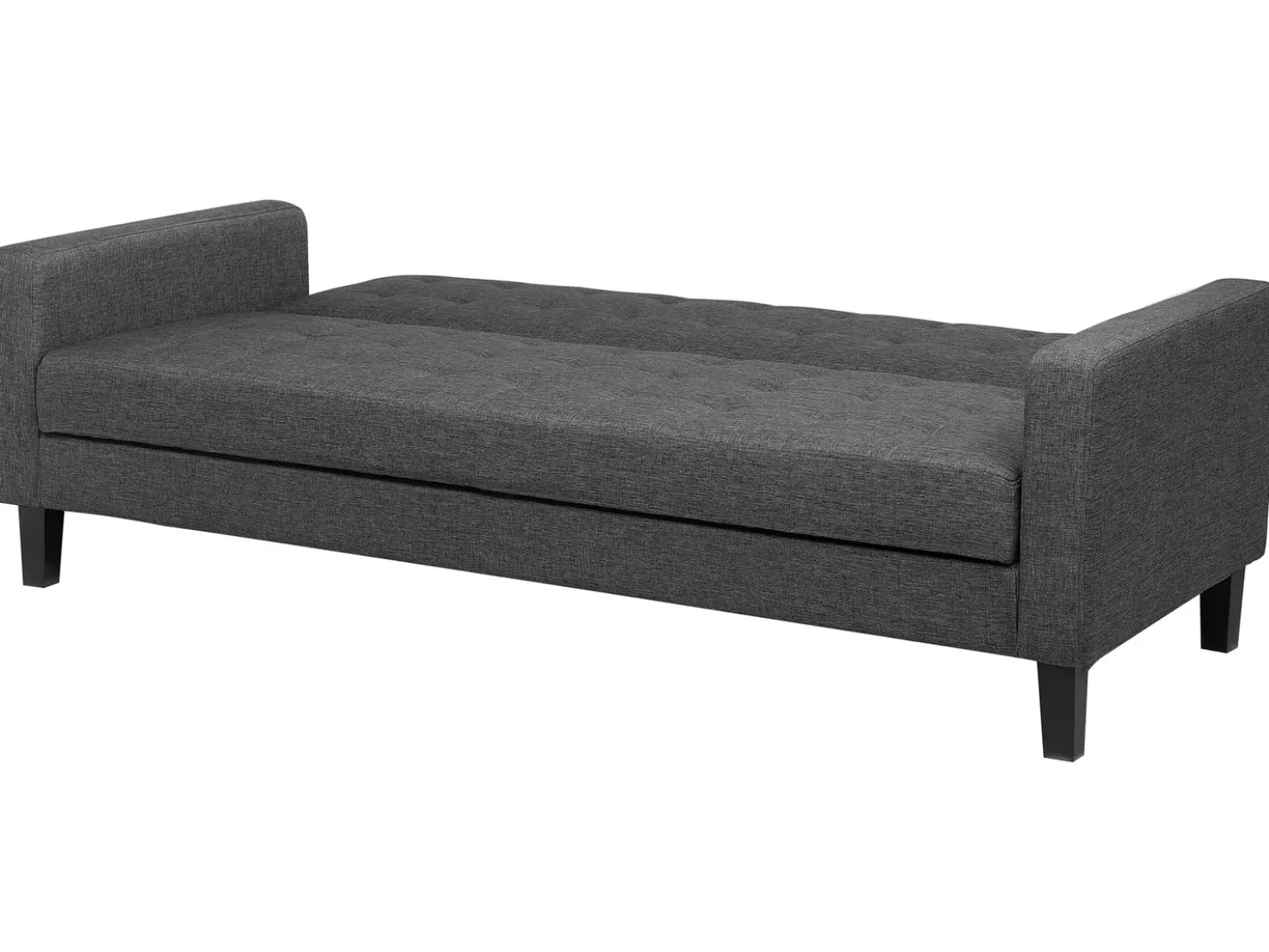 Divano letto 3 posti VEHKOO Tessuto Grigio scuro