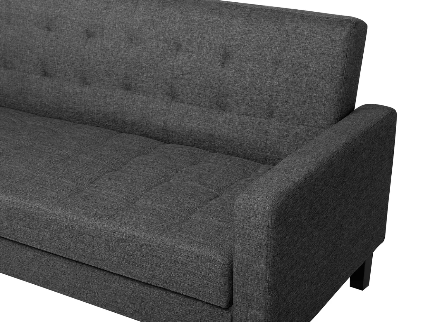 Divano letto 3 posti VEHKOO Tessuto Grigio scuro