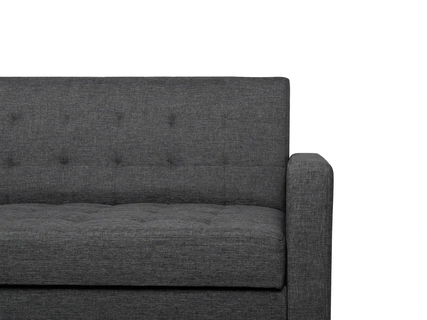 Divano letto 3 posti VEHKOO Tessuto Grigio scuro
