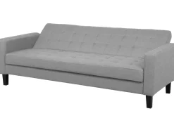 Divano letto 3 posti VEHKOO Tessuto Grigio chiaro