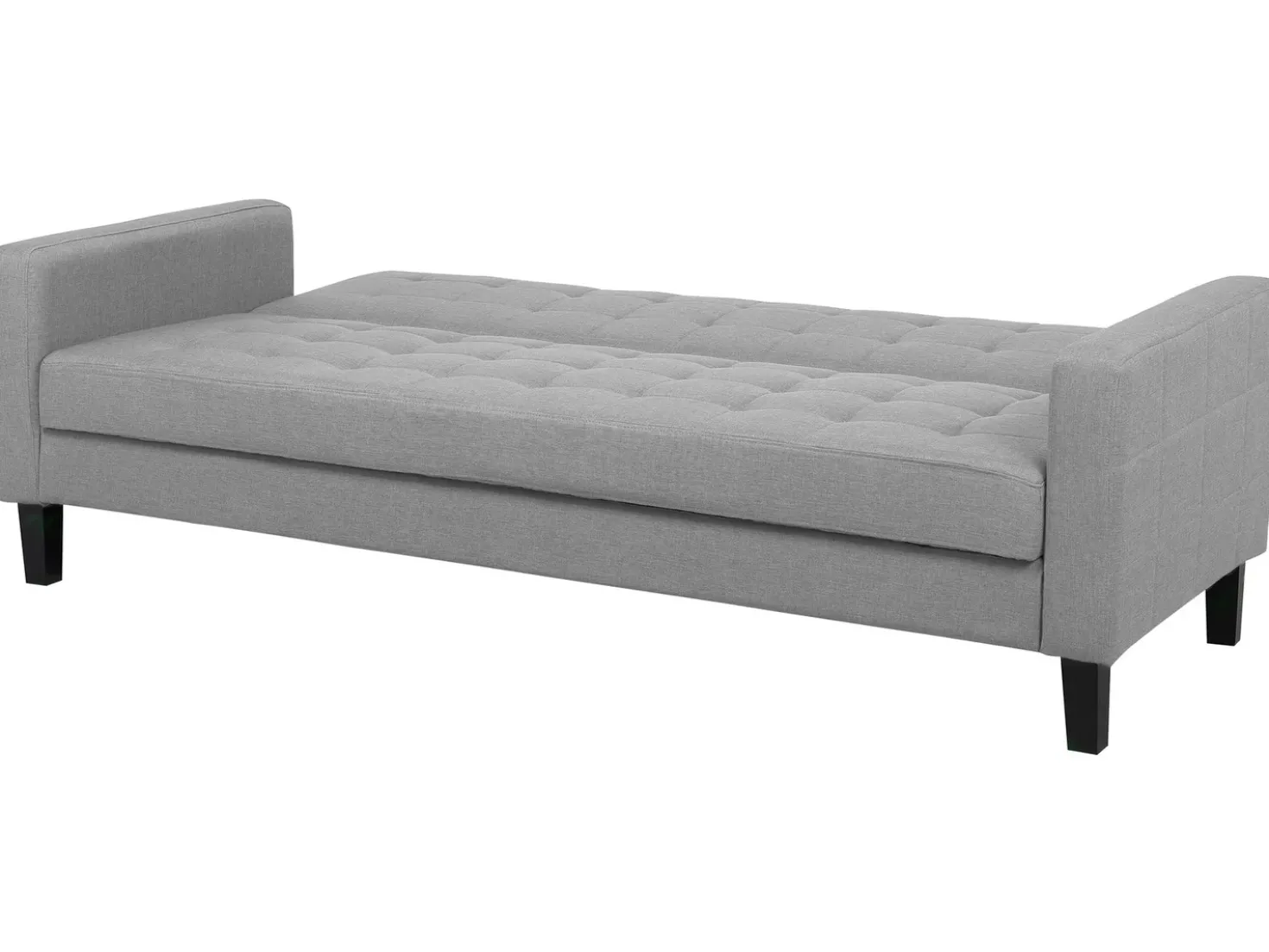 Divano letto 3 posti VEHKOO Tessuto Grigio chiaro