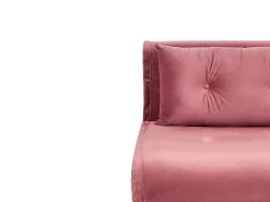 Divano letto 2 posti VESTFOLD Velluto Rosa