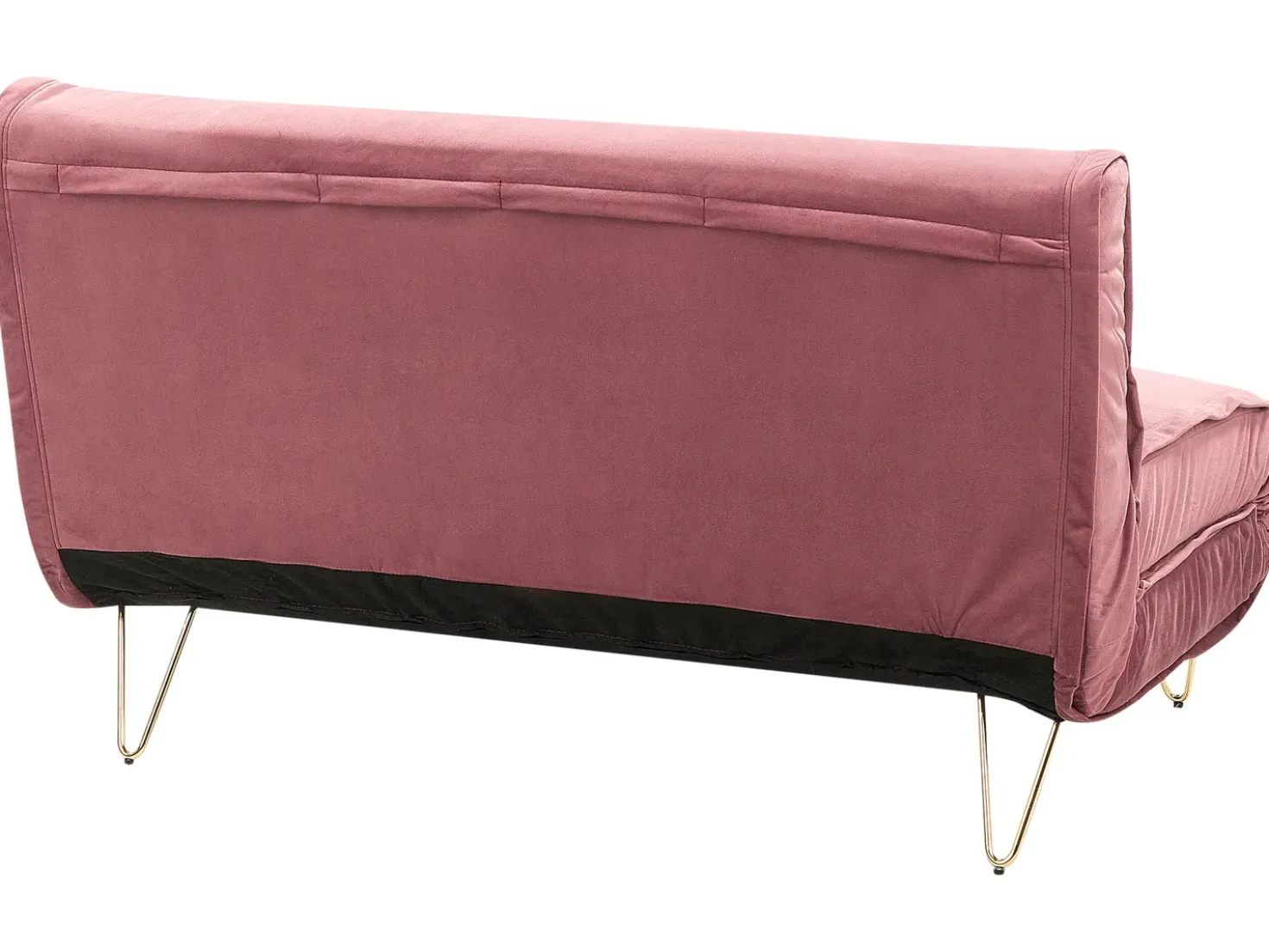 Divano letto 2 posti VESTFOLD Velluto Rosa