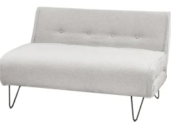 Divano letto 2 posti VESTFOLD Tessuto Grigio chiaro