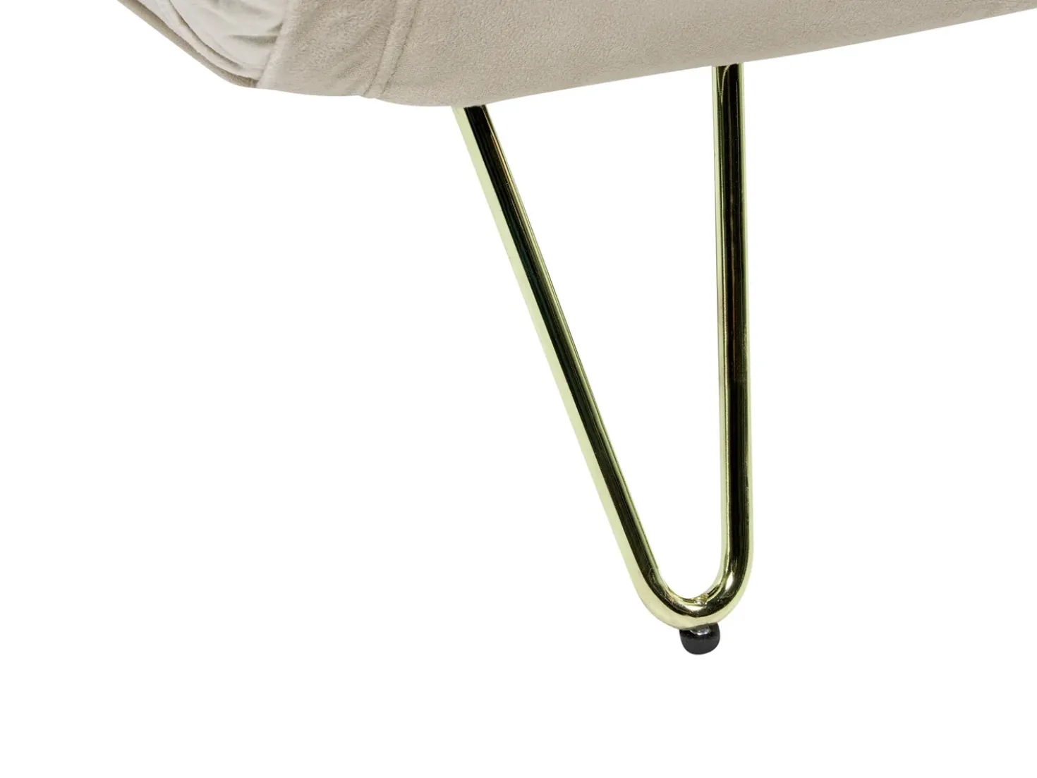 Divano letto 2 posti VESTFOLD Velluto Beige
