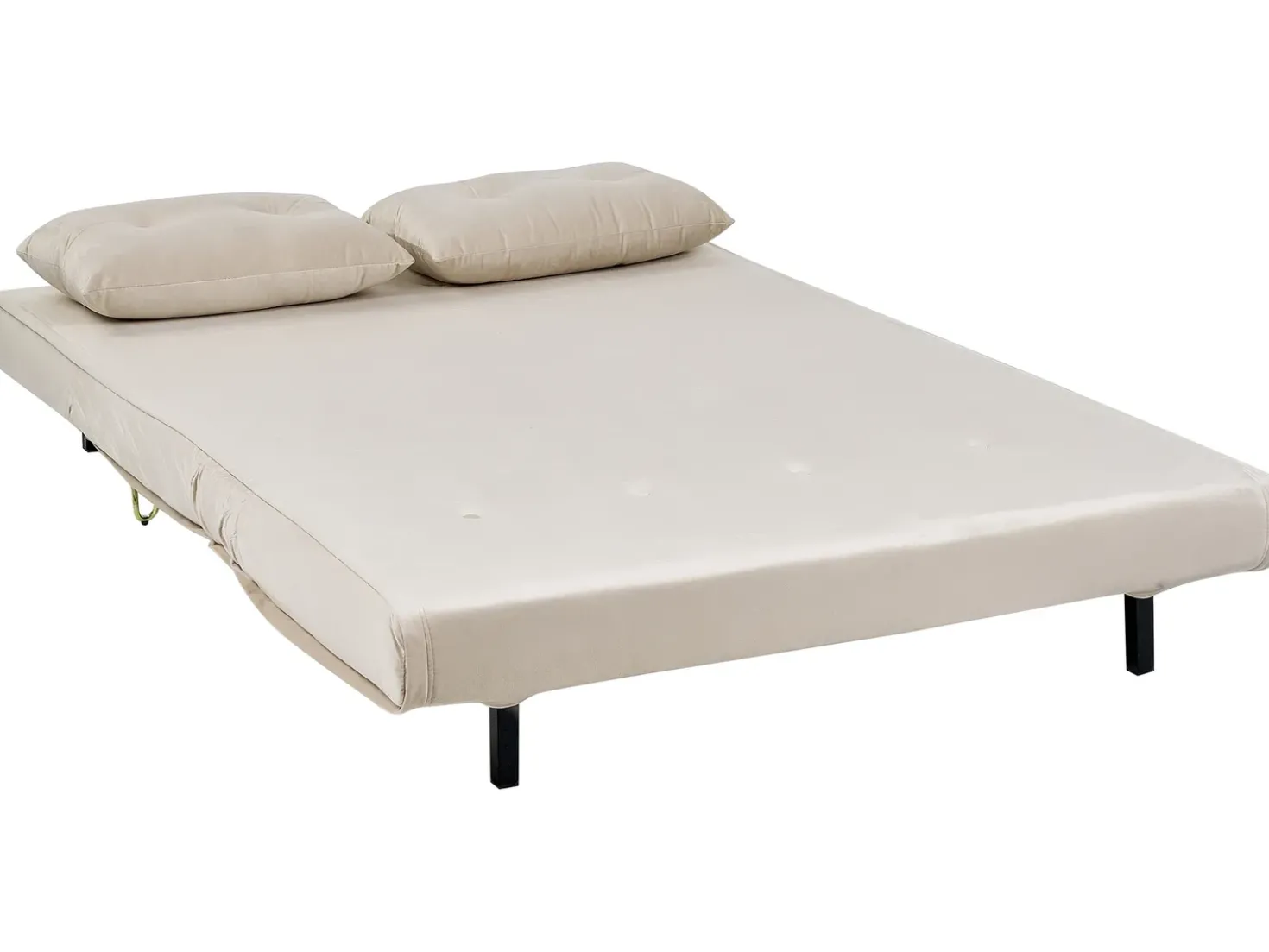 Divano letto 2 posti VESTFOLD Velluto Beige