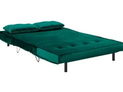 Divano letto 2 posti VESTFOLD Velluto Verde scuro