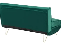Divano letto 2 posti VESTFOLD Velluto Verde scuro