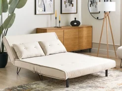 Divano letto 2 posti VESTFOLD Tessuto Beige chiaro