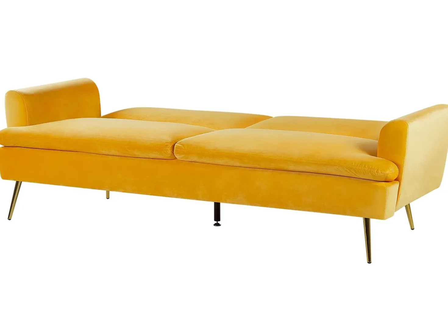 Divano letto 3 posti VETTRE Velluto Giallo