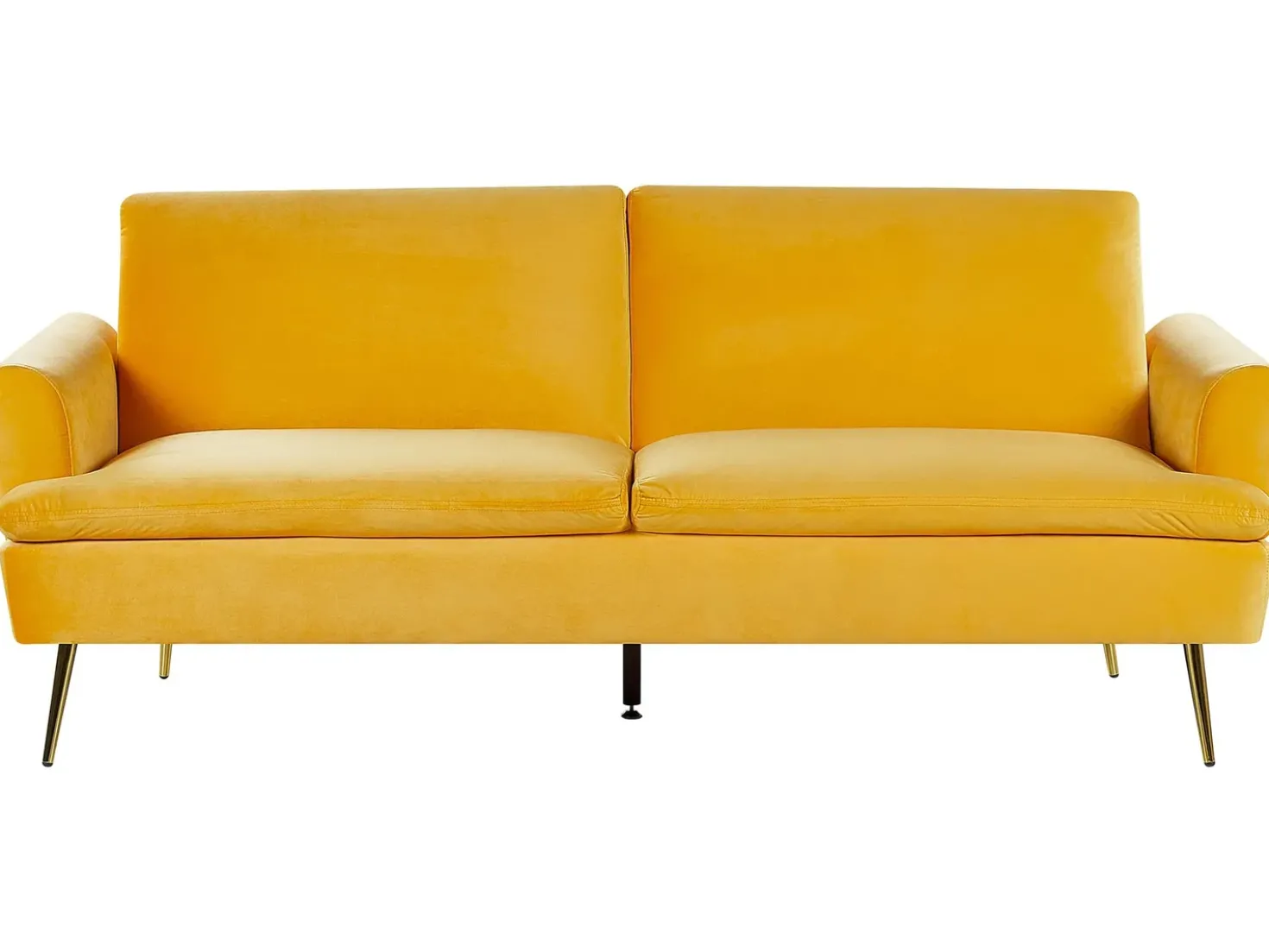 Divano letto 3 posti VETTRE Velluto Giallo