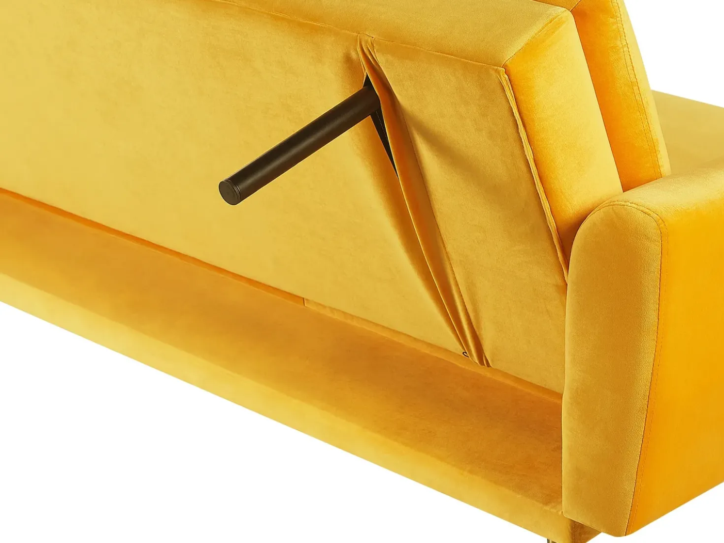 Divano letto 3 posti VETTRE Velluto Giallo