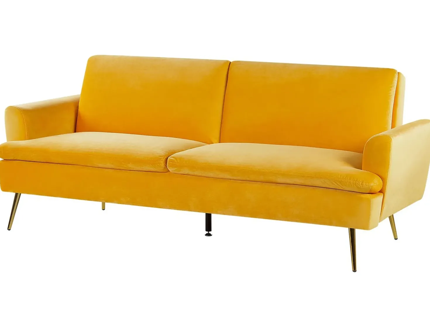 Divano letto 3 posti VETTRE Velluto Giallo