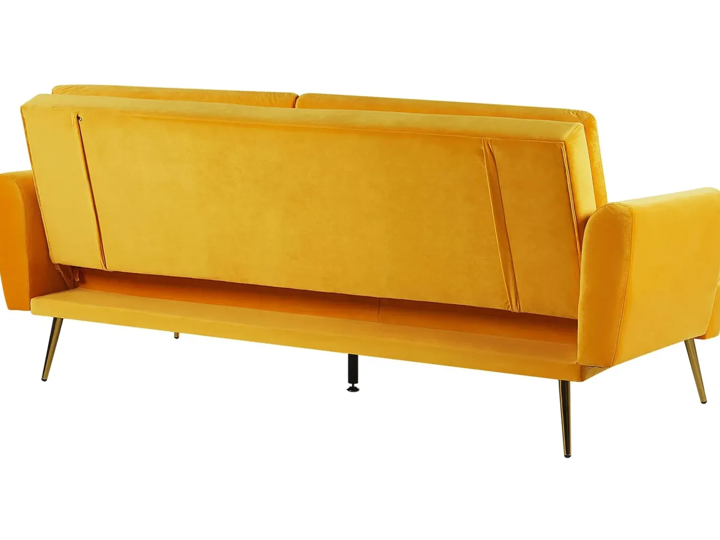 Divano letto 3 posti VETTRE Velluto Giallo