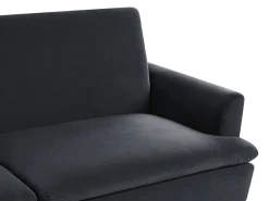 Divano letto 3 posti VETTRE Velluto Nero