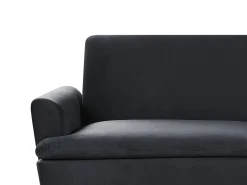 Divano letto 3 posti VETTRE Velluto Nero