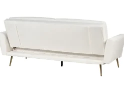Divano letto 3 posti VETTRE Velluto Bianco sporco