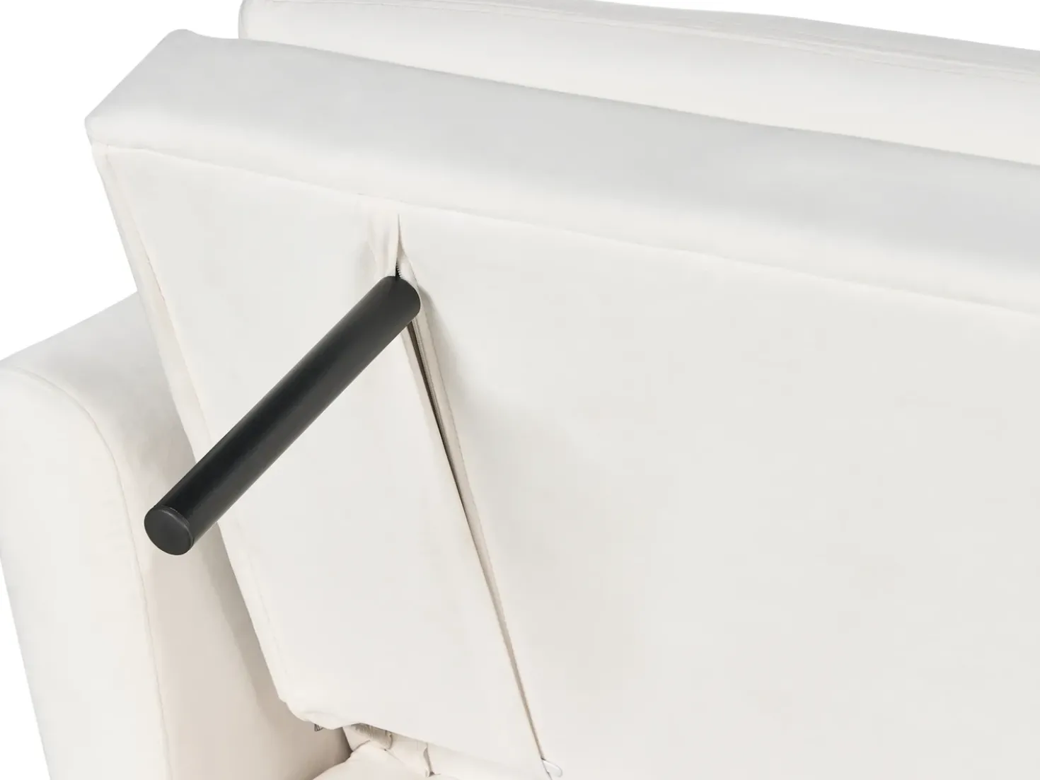 Divano letto 3 posti VETTRE Velluto Bianco sporco