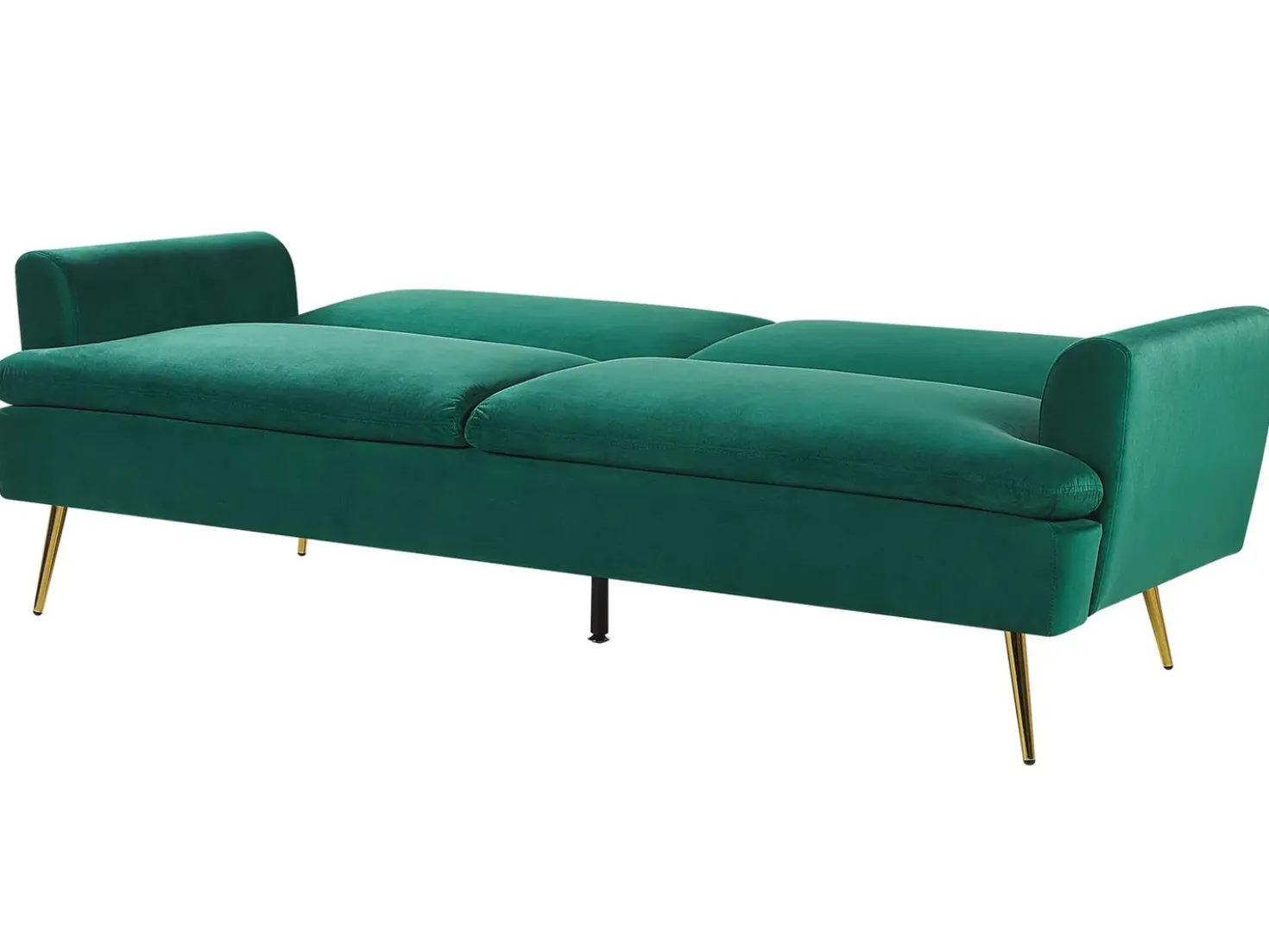 Divano letto 3 posti VETTRE Velluto Verde scuro