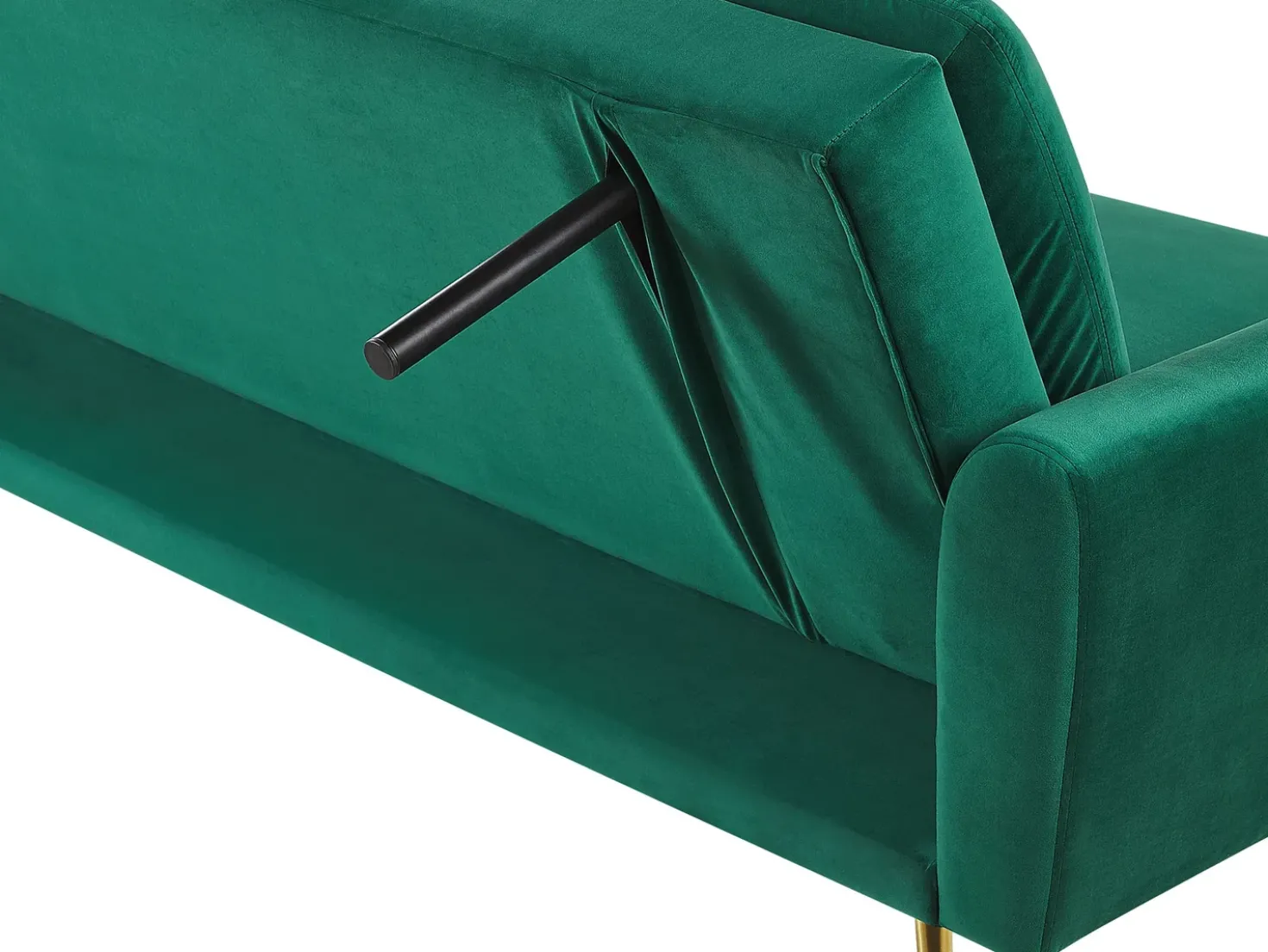 Divano letto 3 posti VETTRE Velluto Verde scuro
