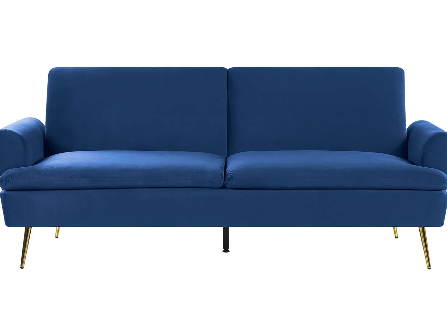 Divano letto 3 posti VETTRE Velluto Blu marino