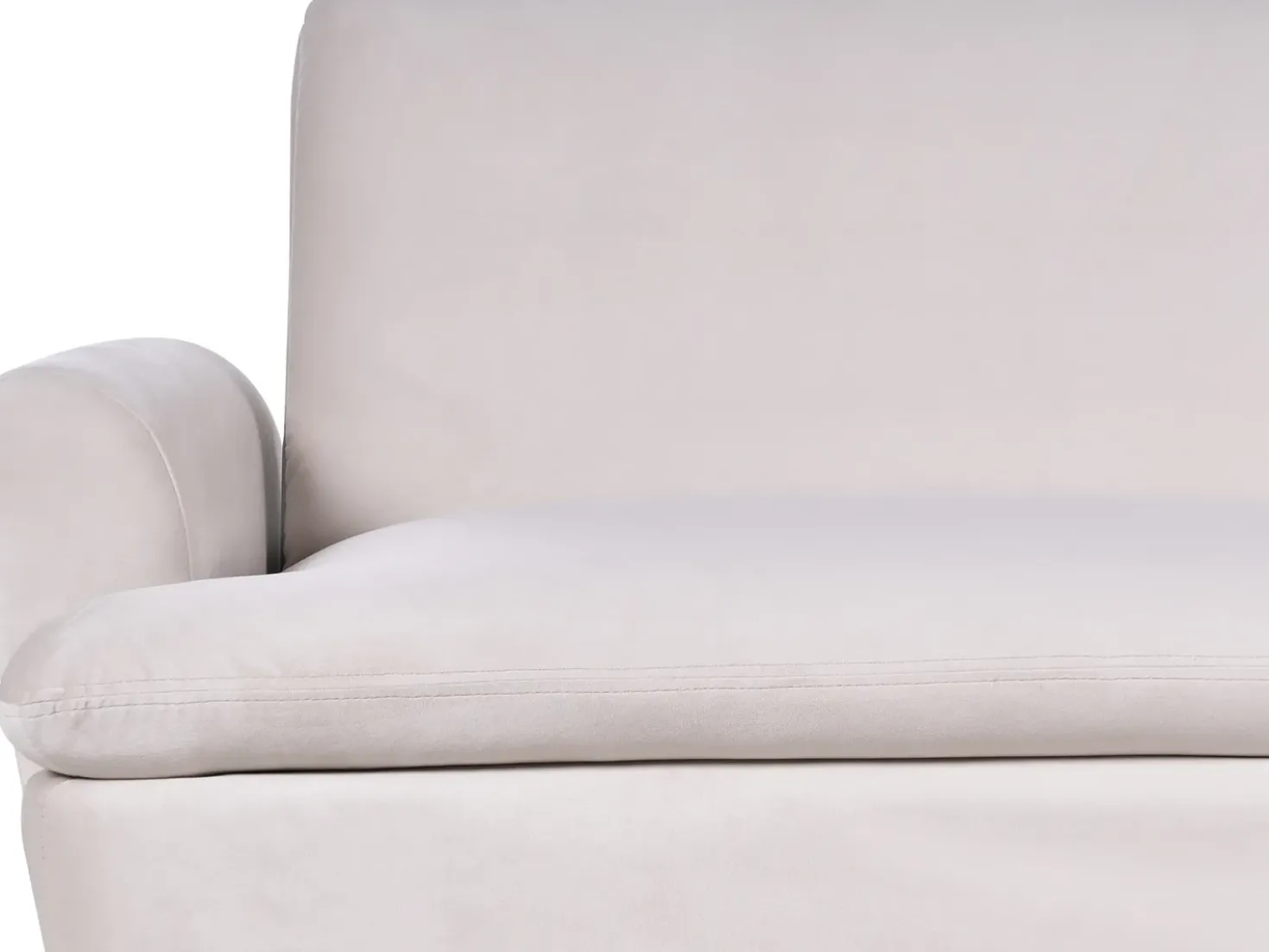 Divano letto 3 posti VETTRE Velluto Beige chiaro