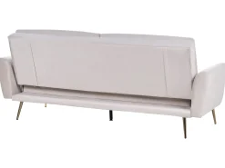 Divano letto 3 posti VETTRE Velluto Beige chiaro