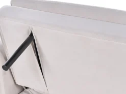 Divano letto 3 posti VETTRE Velluto Beige chiaro