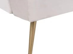 Divano letto 3 posti VETTRE Velluto Beige chiaro