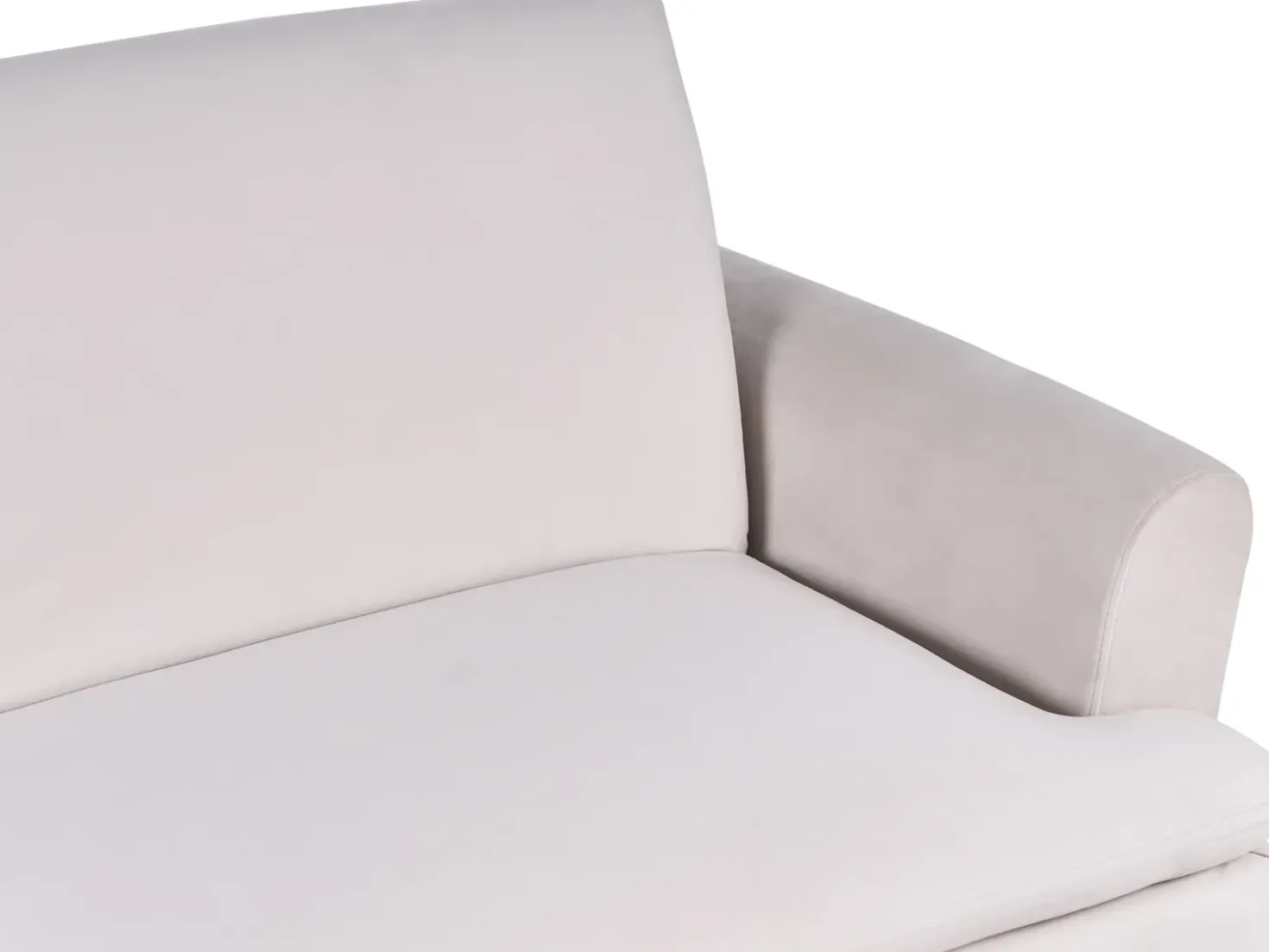Divano letto 3 posti VETTRE Velluto Beige chiaro