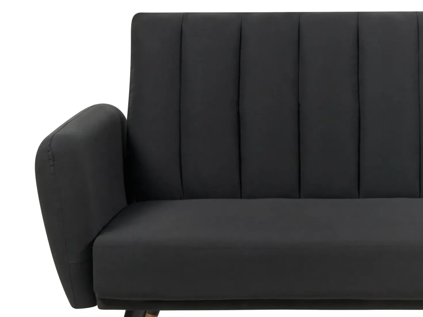 Divano letto 3 posti VIMMERBY Tessuto Nero