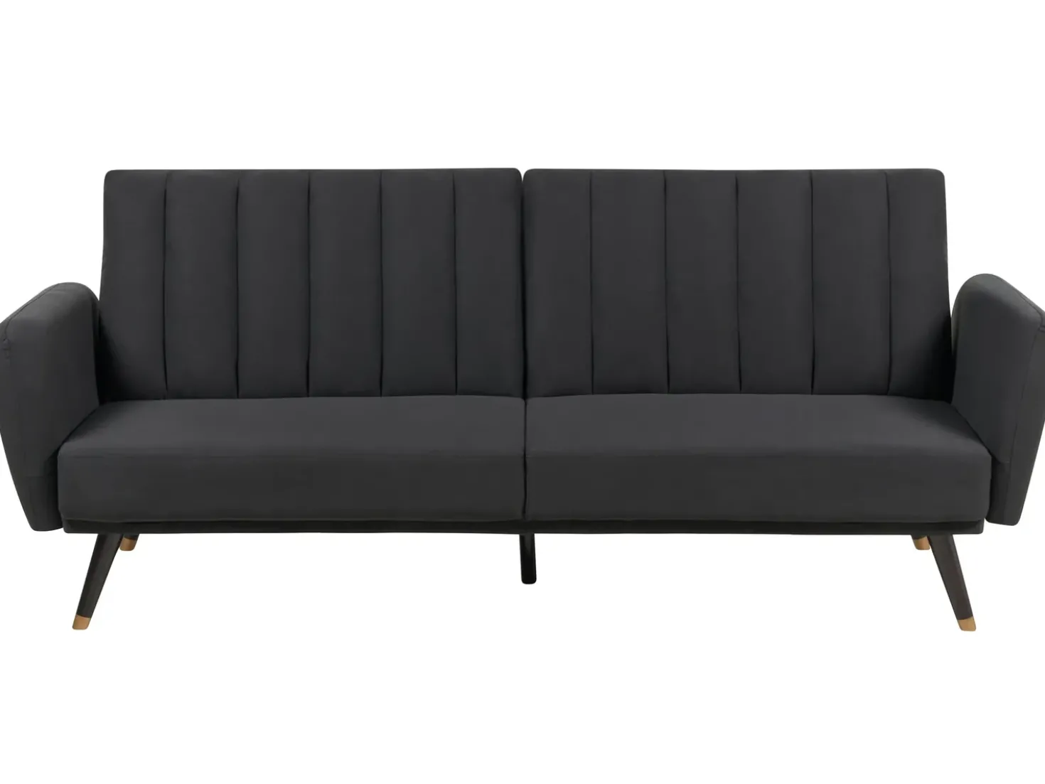 Divano letto 3 posti VIMMERBY Tessuto Nero