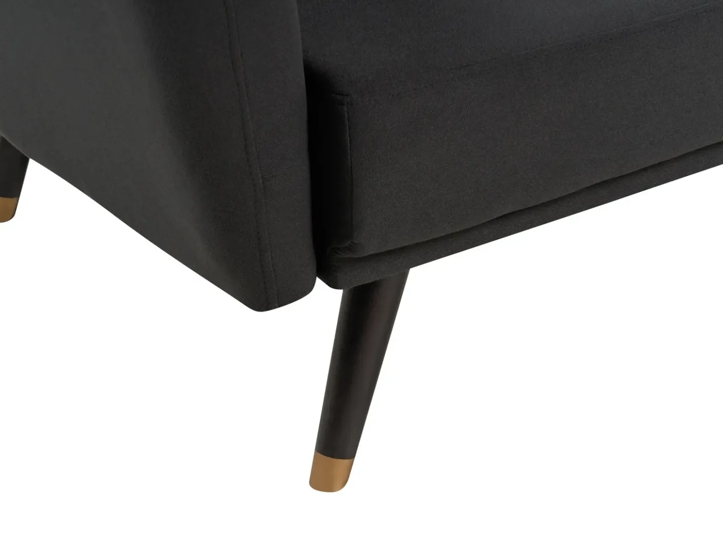 Divano letto 3 posti VIMMERBY Tessuto Nero