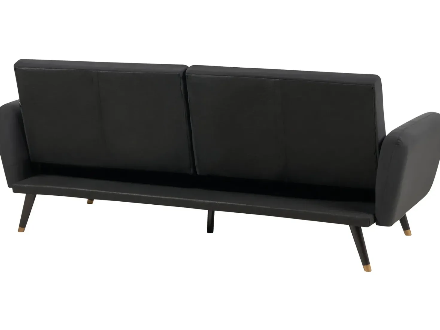 Divano letto 3 posti VIMMERBY Tessuto Nero