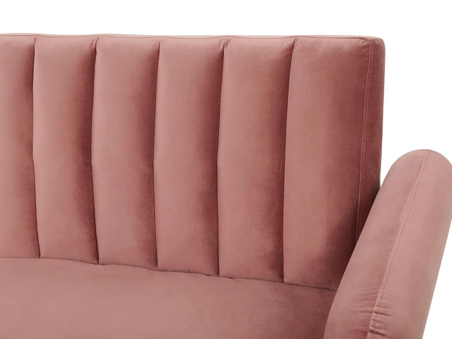 Divano letto 3 posti VIMMERBY Velluto Rosa