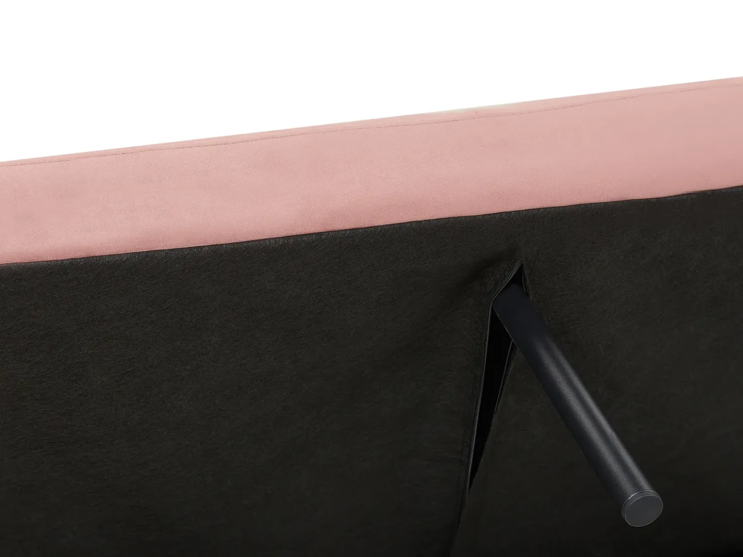 Divano letto 3 posti VIMMERBY Velluto Rosa