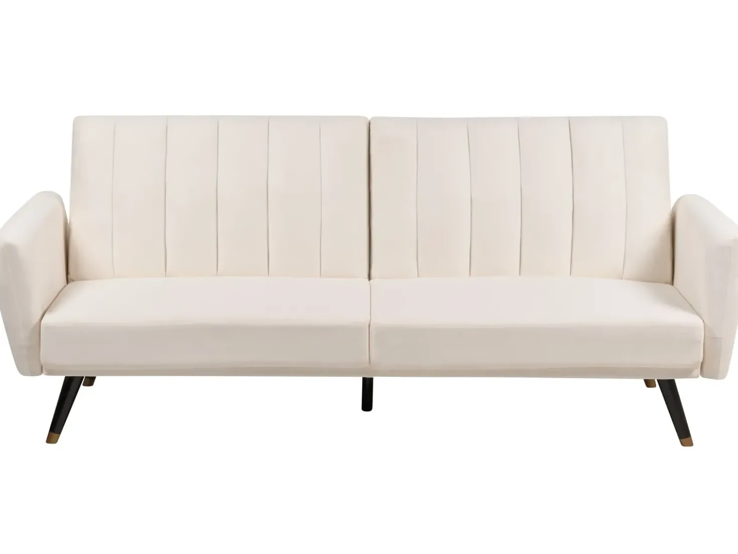 Divano letto 3 posti VIMMERBY Tessuto Beige chiaro