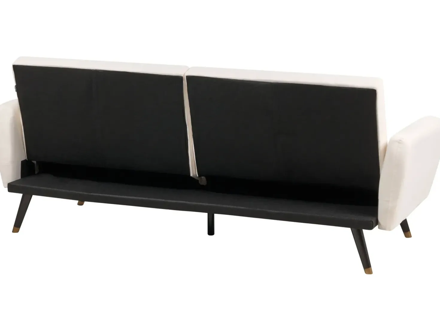 Divano letto 3 posti VIMMERBY Tessuto Beige chiaro