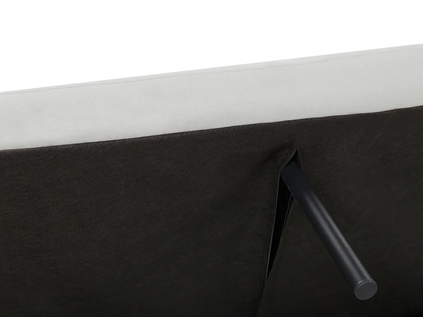 Divano letto 3 posti VIMMERBY Velluto Grigio chiaro