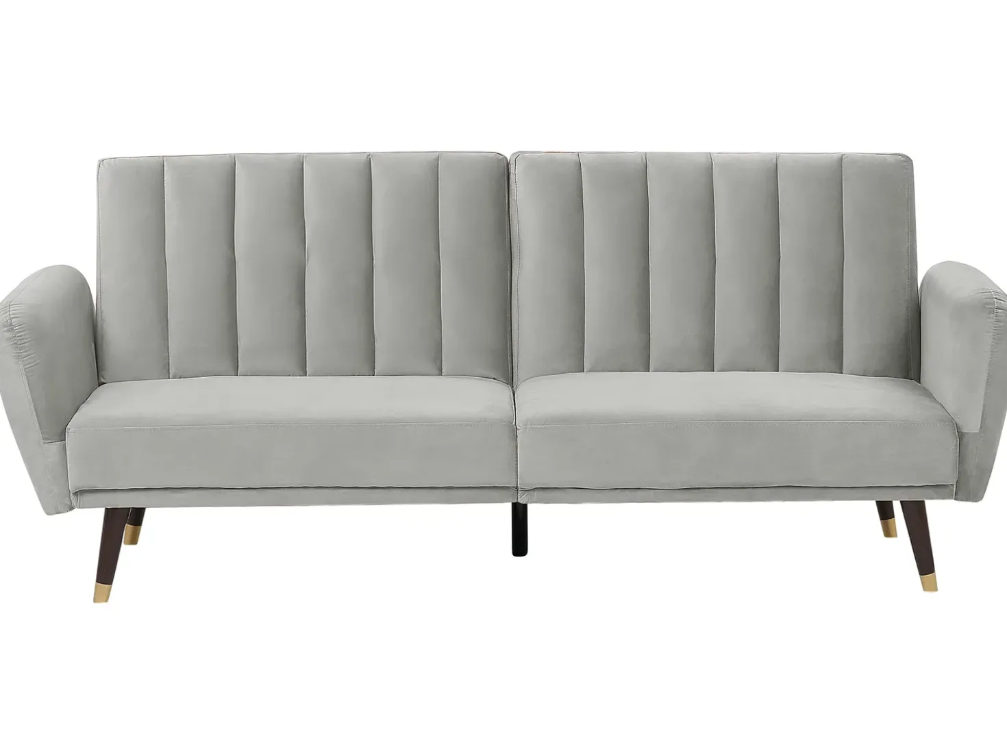 Divano letto 3 posti VIMMERBY Velluto Grigio chiaro